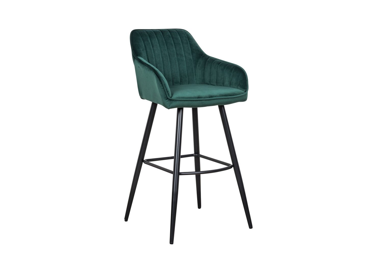 LuxD Dizajnová barová stolička Esmeralda smaragdový zamat - ESTILOFINA.SK