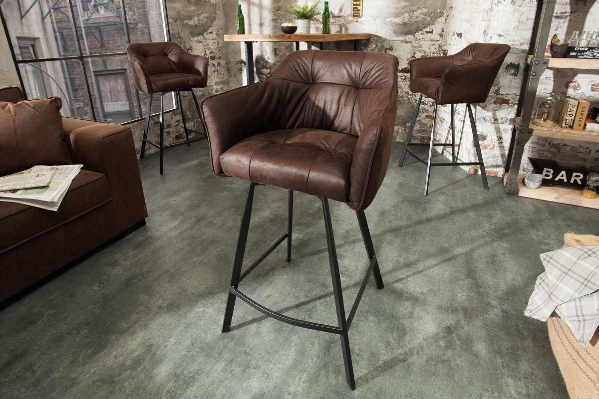 LuxD Dizajnová barová stolička Giuliana, antik hnedá - ESTILOFINA.SK