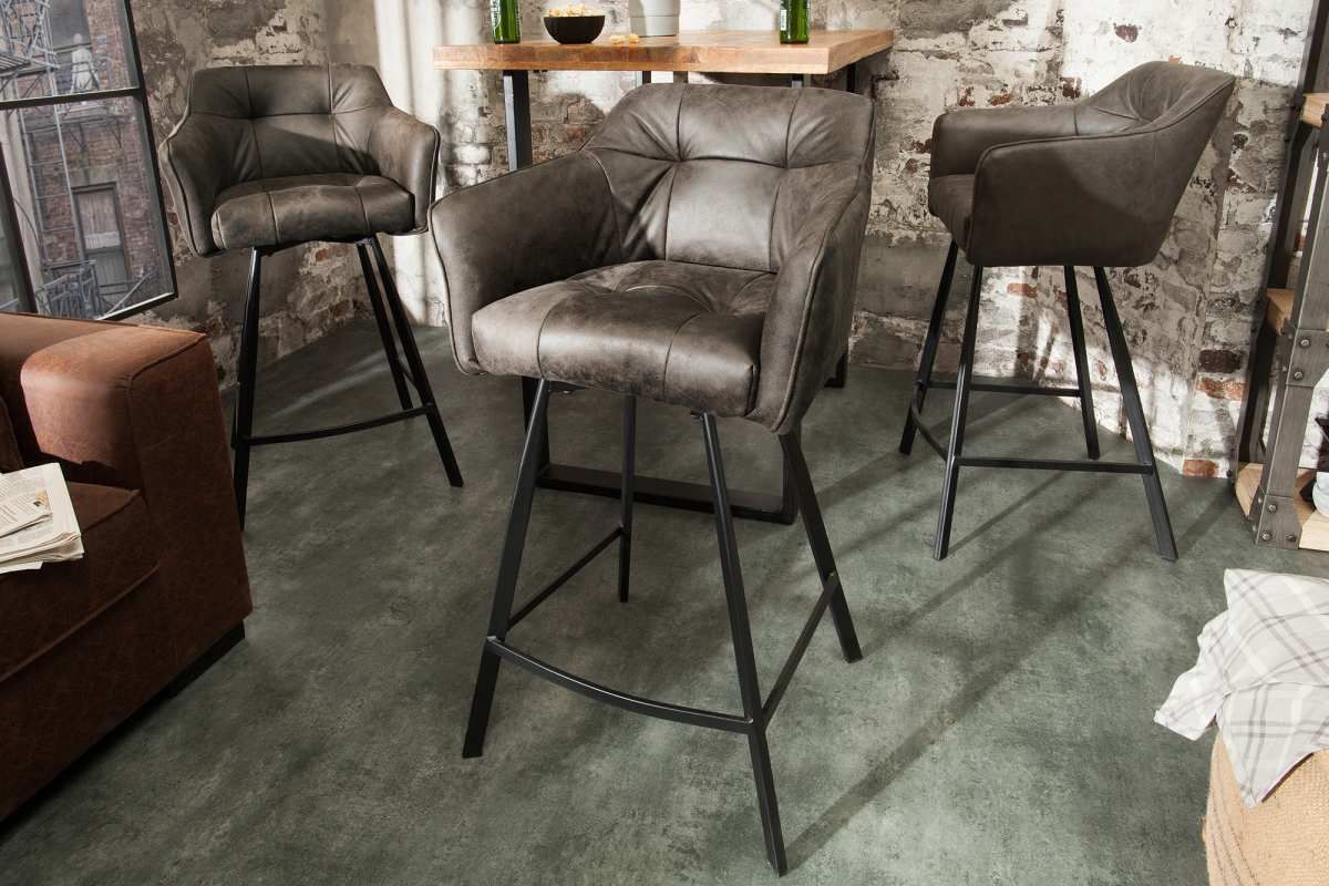 LuxD Dizajnová barová stolička Giuliana, taupe - ESTILOFINA.SK