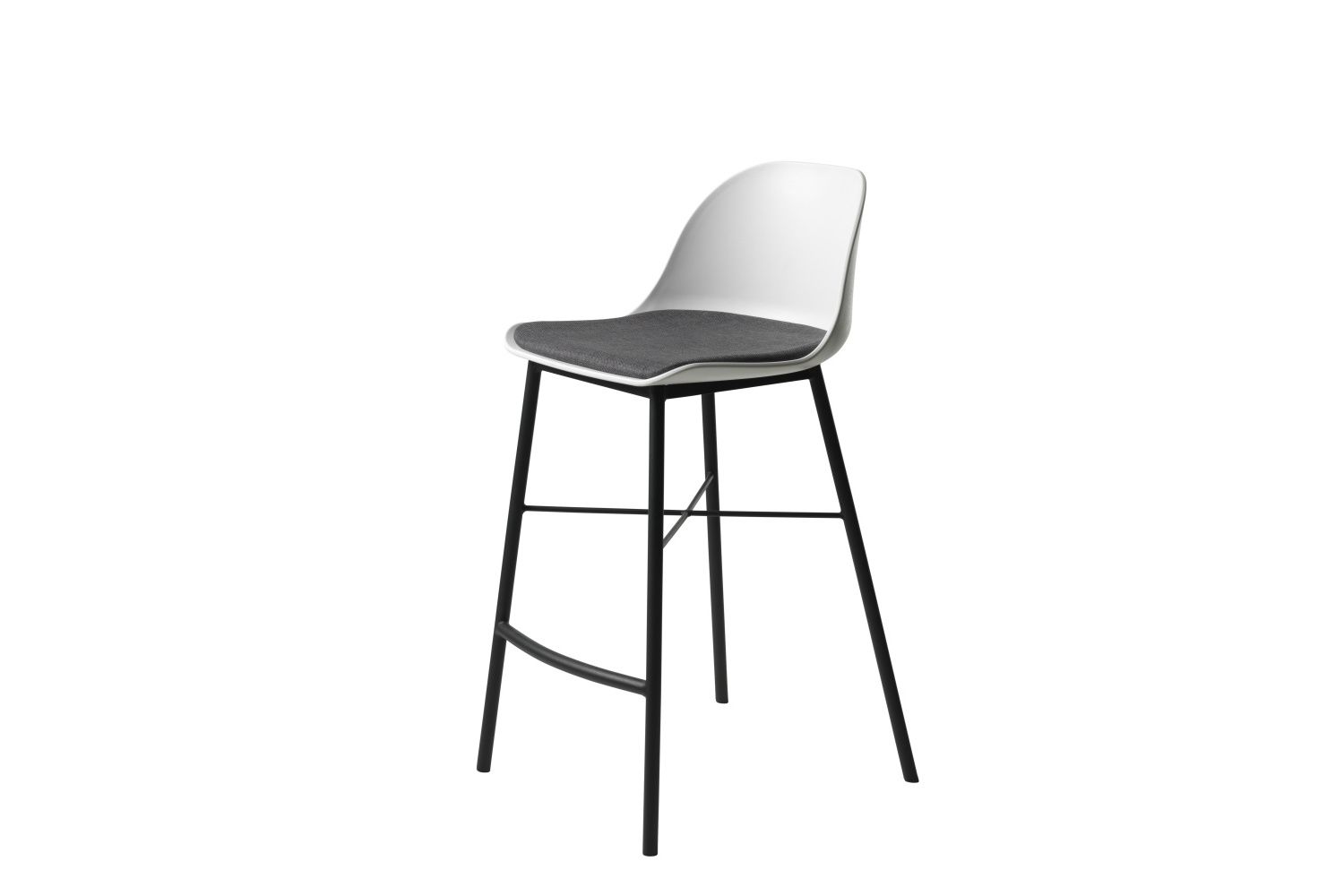 Furniria Dizajnová barová stolička Jeffery biela - ESTILOFINA.SK
