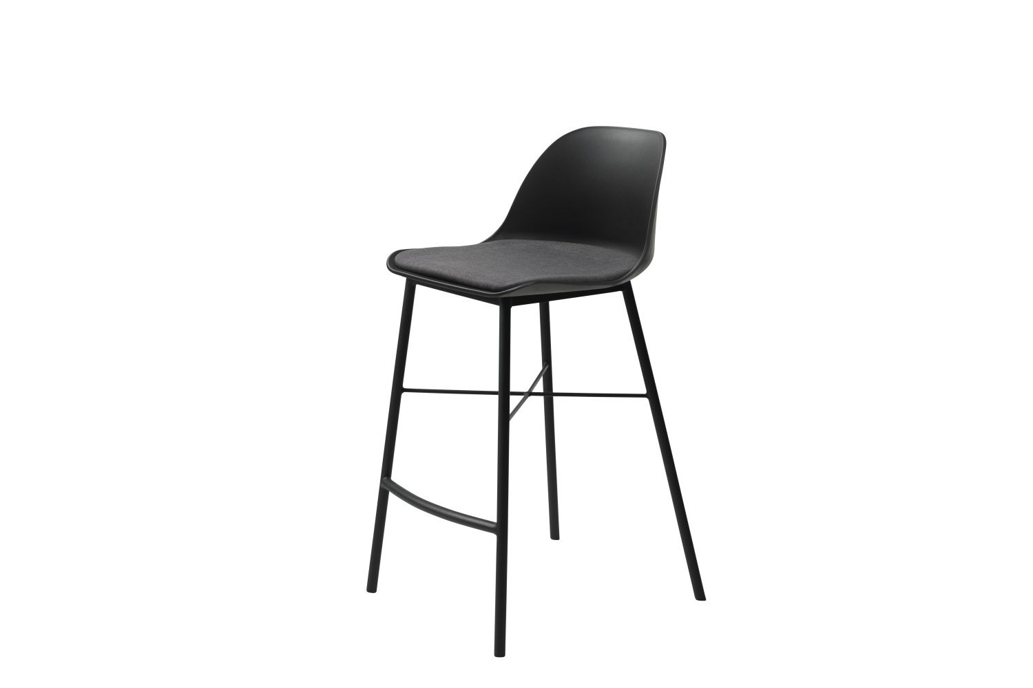 Furniria Dizajnová barová stolička Jeffery čierna - ESTILOFINA.SK