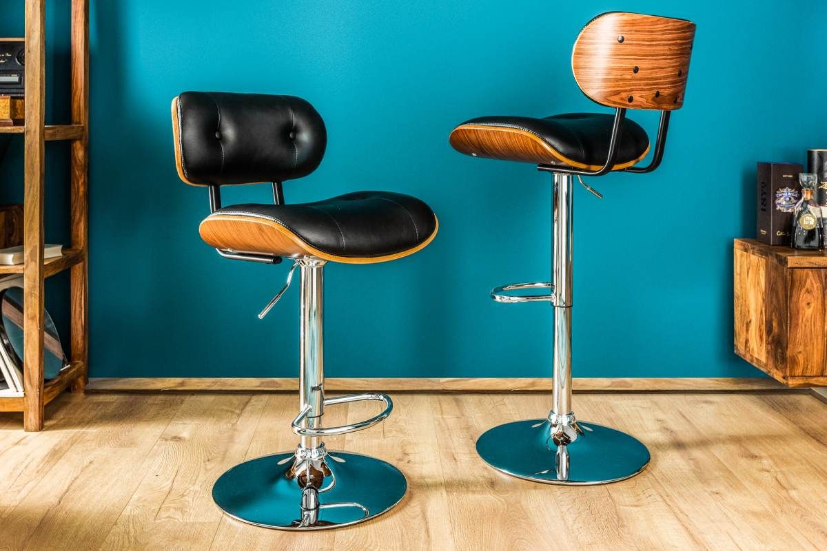 LuxD Dizajnová barová stolička Kadence, čierny orech  - ESTILOFINA.SK