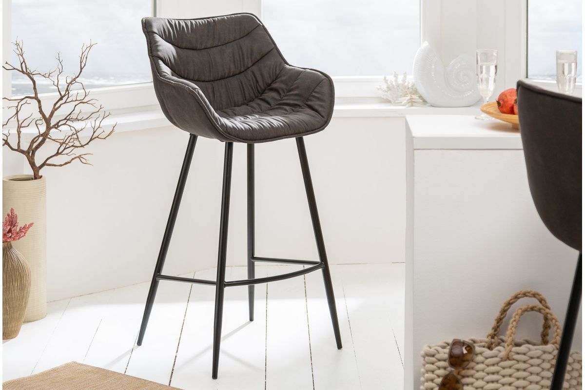 LuxD Dizajnová barová stolička Kiara antik sivá - ESTILOFINA.SK