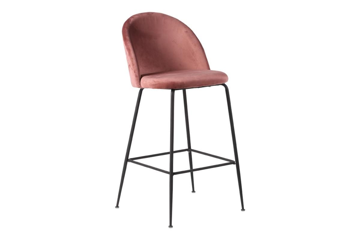 Norddan Dizajnová barová stolička Kristopher, ružová / čierna - ESTILOFINA.SK