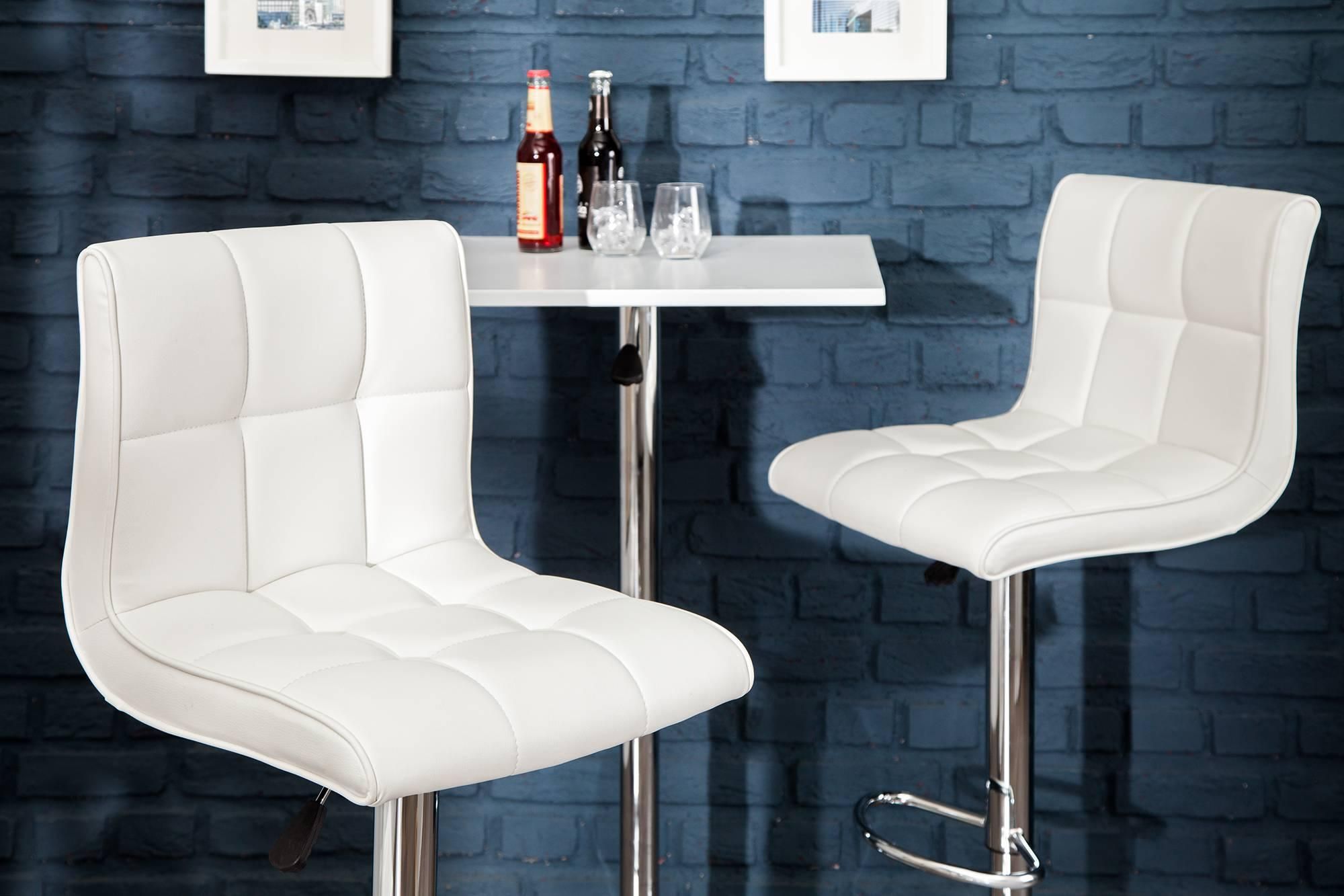 LuxD Dizajnová barová stolička Modern White - ESTILOFINA.SK