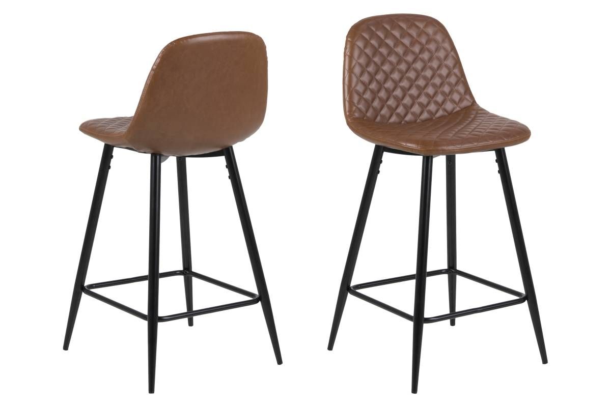 Dkton Dizajnová barová stolička Nayeli, brandy a čierna 91 cm - ESTILOFINA.SK