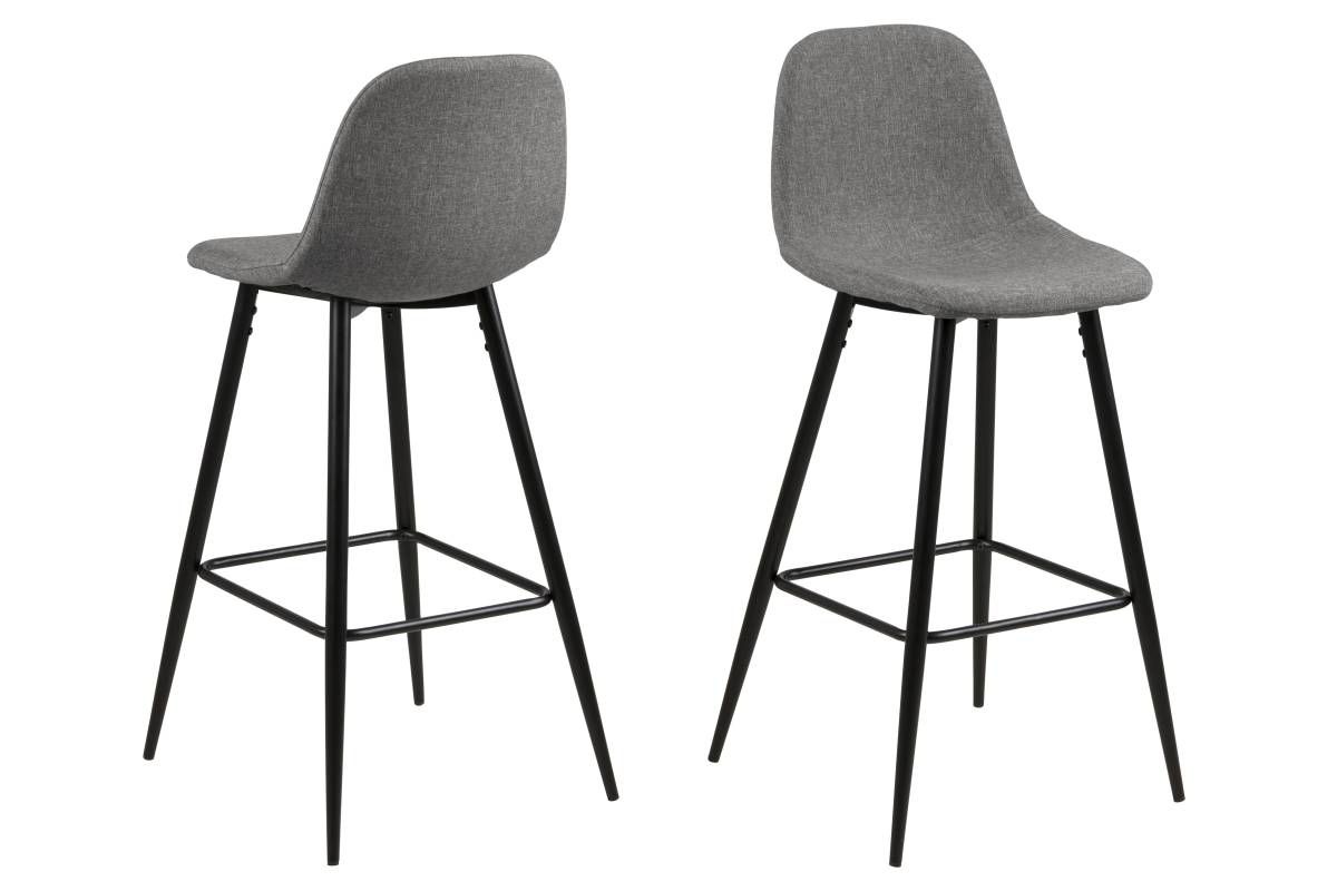 Dkton Dizajnová barová stolička Nayeli, svetlo šedá a čierna - ESTILOFINA.SK