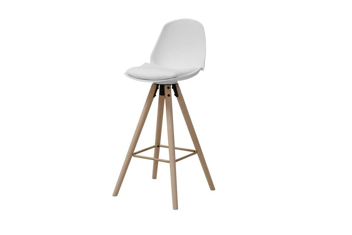 Dkton Dizajnová barová stolička Nerea, biela - ESTILOFINA.SK
