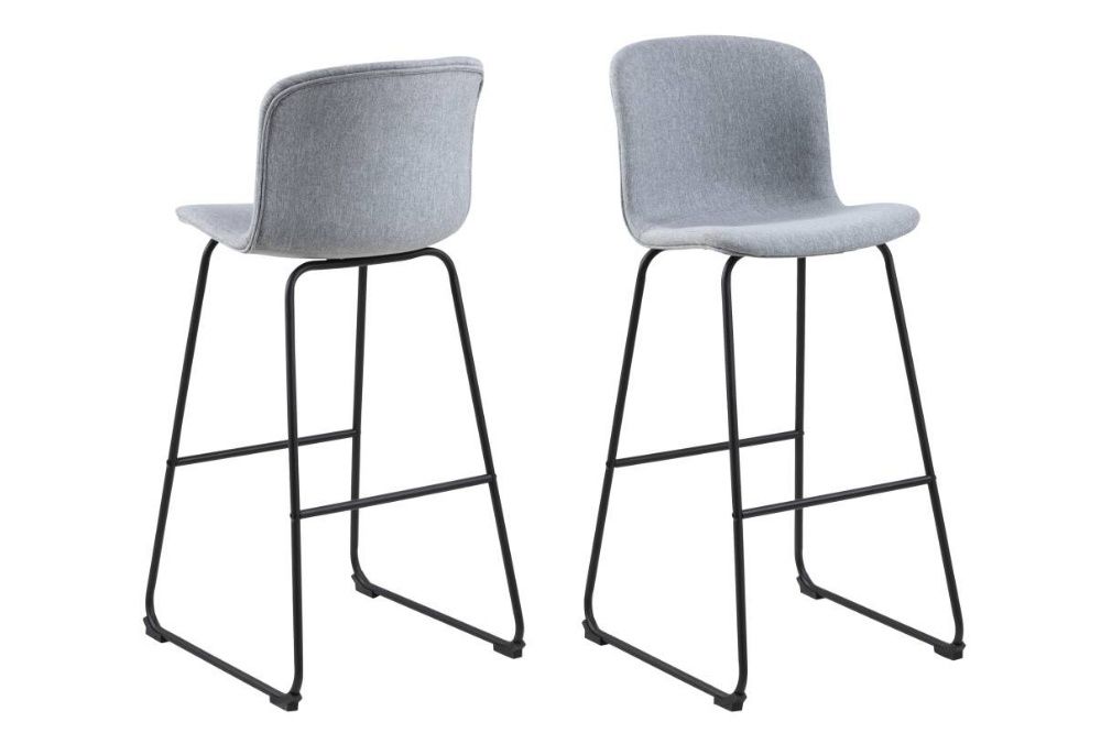 Dkton Dizajnová barová stolička Nerilla, svetlo šedá - ESTILOFINA.SK