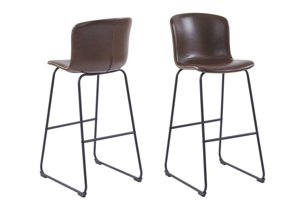 Dkton Dizajnová barová stolička Nerilla, tmavo hnedá - ESTILOFINA.SK