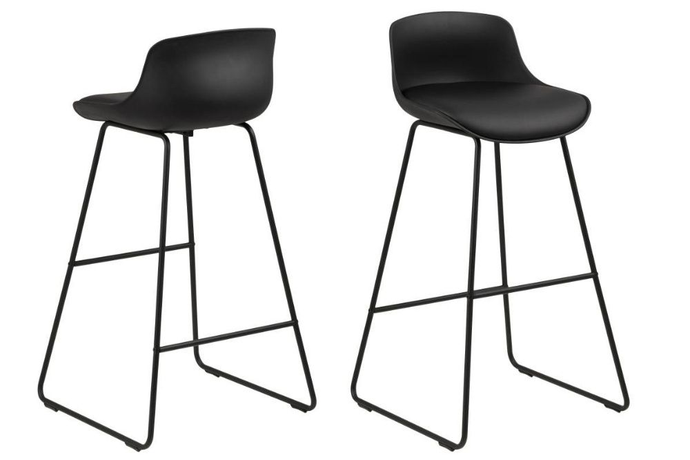 Dkton Dizajnová barová stolička Nerys, čierna - ESTILOFINA.SK