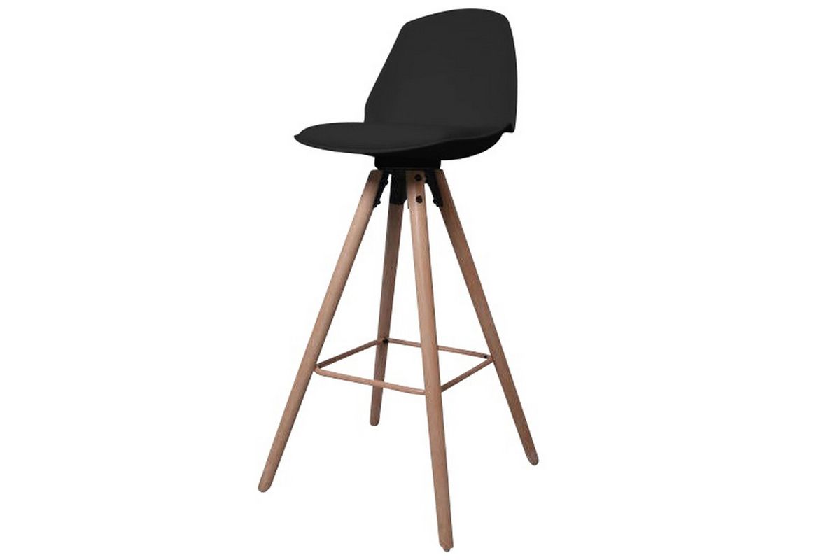 Dkton 23607 Dizajnová pultová stolička Nerea, čierna - ESTILOFINA.SK