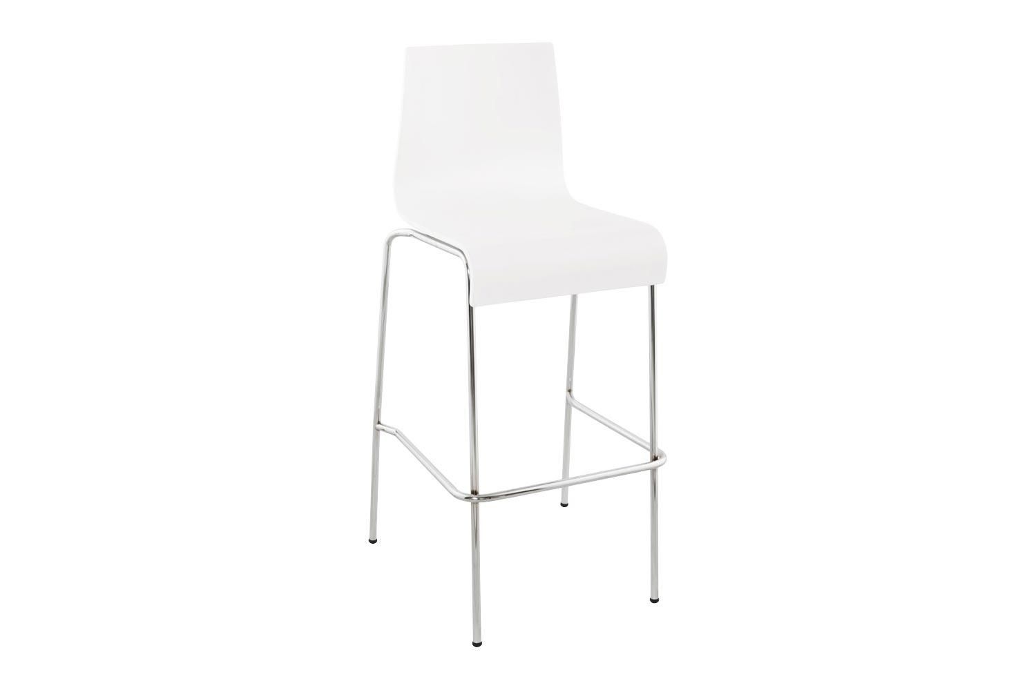 DesignS Moderná barová stolička Aiden biela  - ESTILOFINA.SK