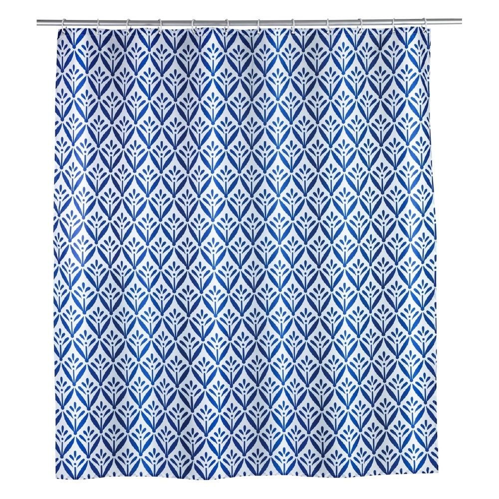 Modrý sprchový záves Wenko Lorca, 180 × 200 cm - Bonami.sk