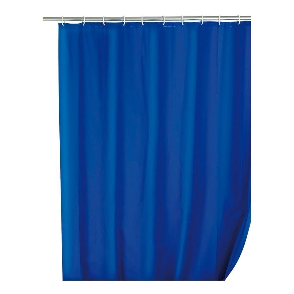 Modrý sprchový záves Wenko Simpler, 180 x 200 cm - Bonami.sk
