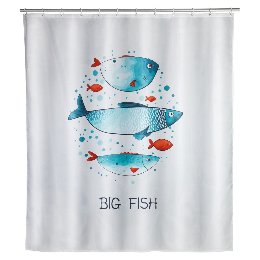 Prateľný sprchový záves Wenko Big Fish, 180 x 200 cm - Bonami.sk