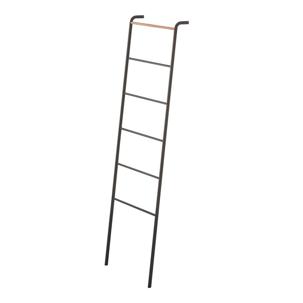 Čierny dekoratívny rebrík s detailom z bukového dreva YAMAZAKI Tower Ladder - Bonami.sk