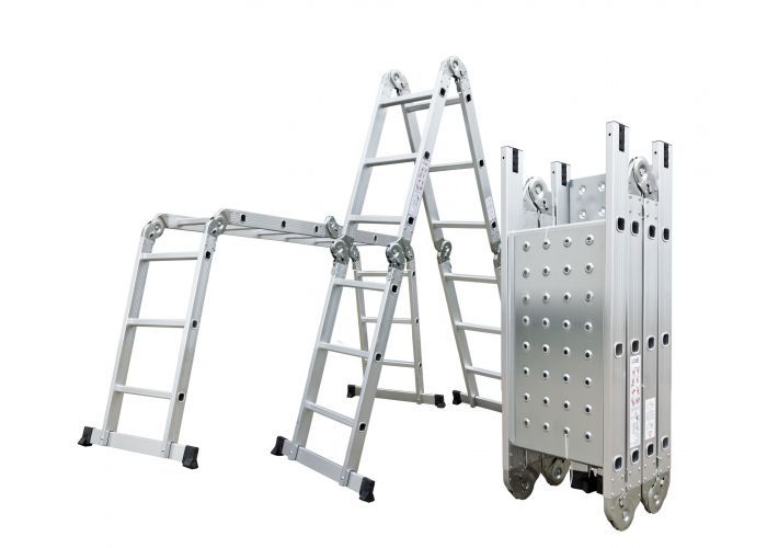 Hliníkové rebríky G21 GA-SZ-4x3-3,7M multifunkčné + podlaha - Kokiskashop.sk