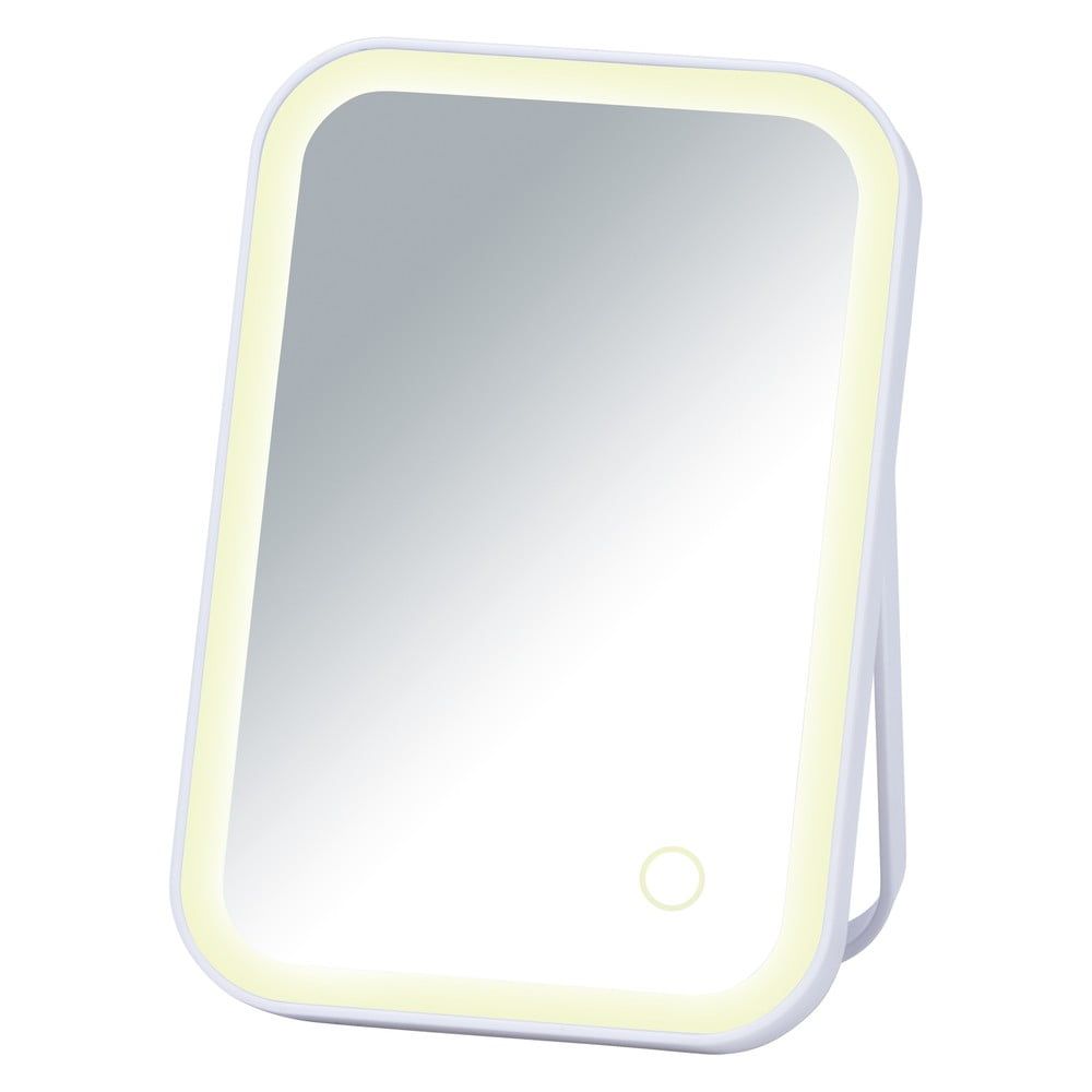 Biele kozmetické zrkadlo s LED podsvietením Wenko Arizona - Bonami.sk