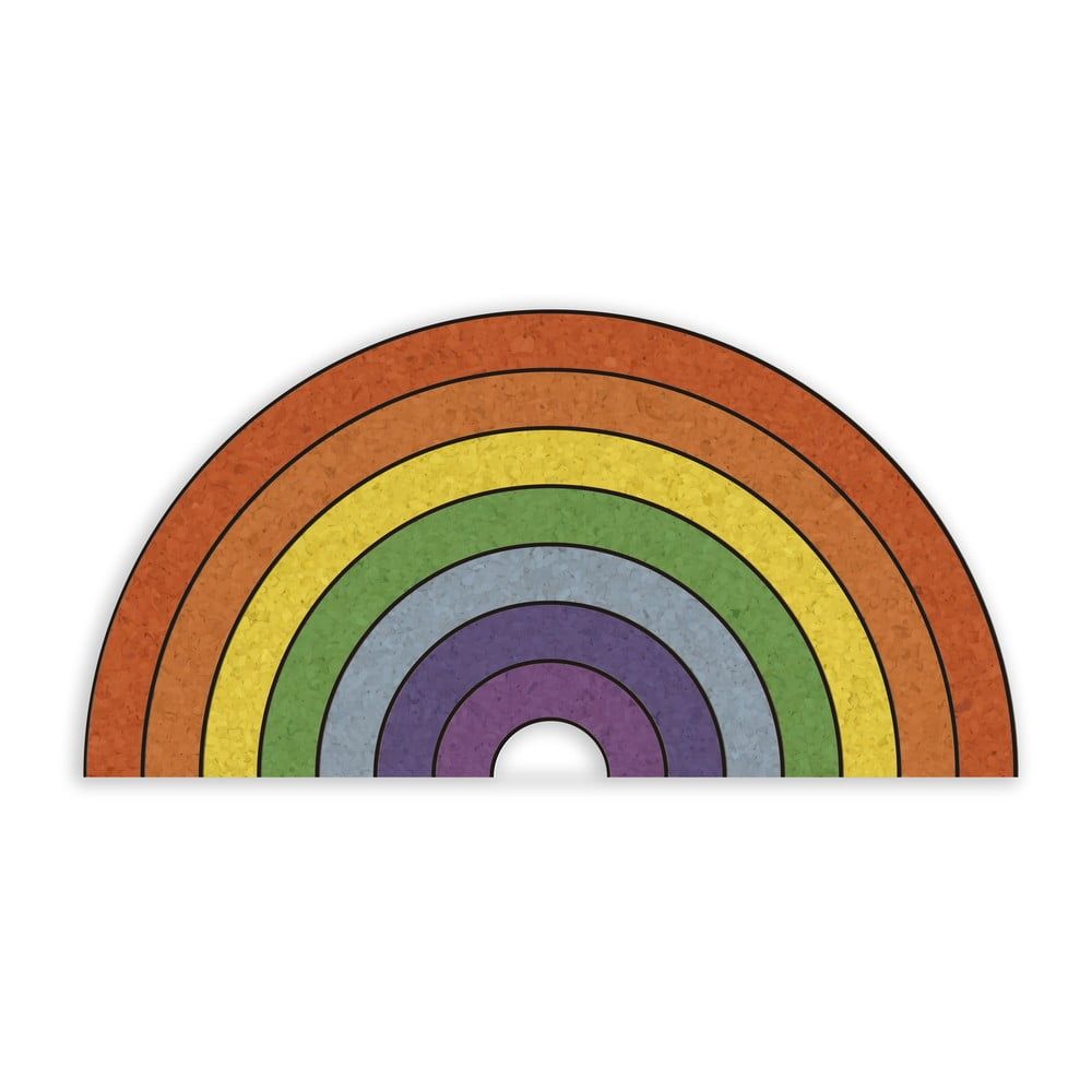 Korková nástenka v tvare dúhy Really Nice Things Rainbow, 70 x 50 cm - Bonami.sk