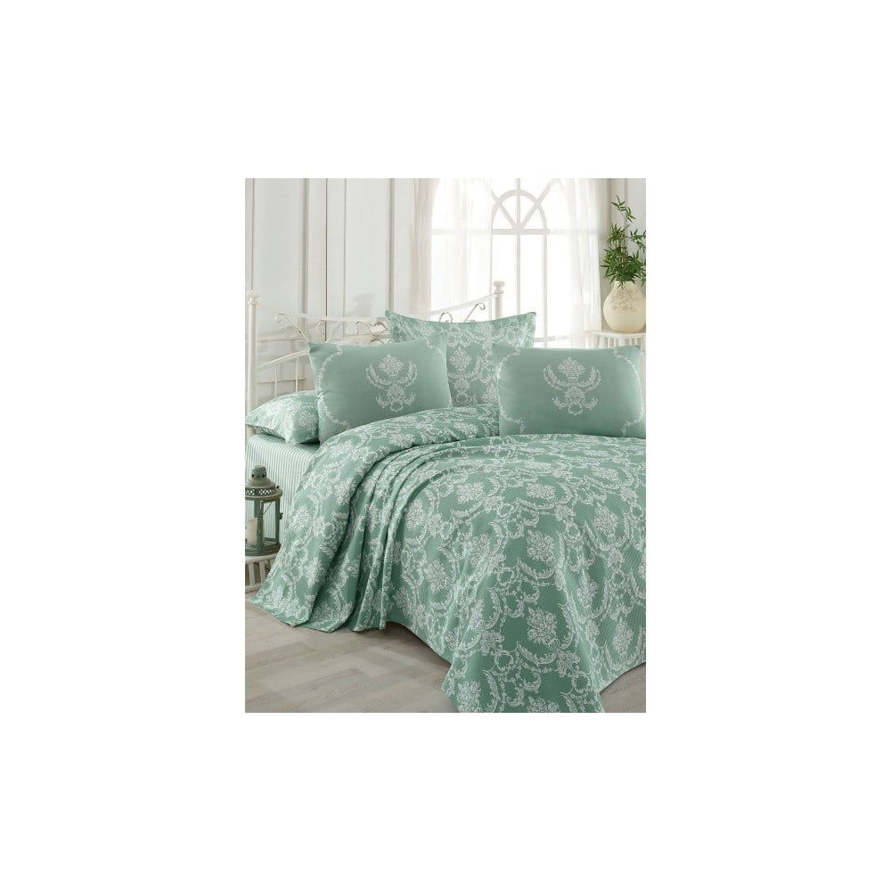 Bavlnená prikrývka na posteľ na dvojlôžko s obliečkami na vankúše a plachtou Pure, 200 × 235 cm - Bonami.sk
