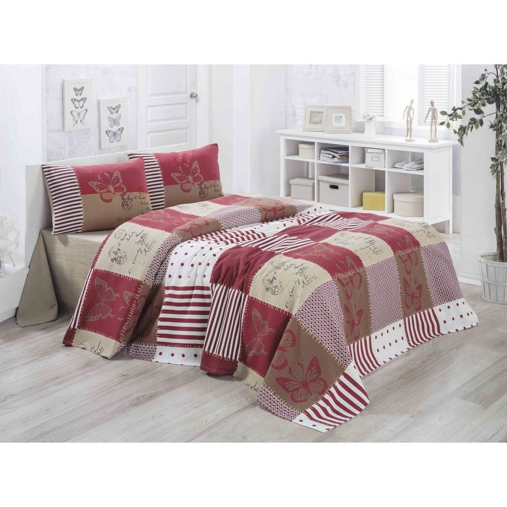 Ľahká prešívaná bavlnená prikrývka cez posteľ Victoria Butterfly, 160 × 230 cm - Bonami.sk