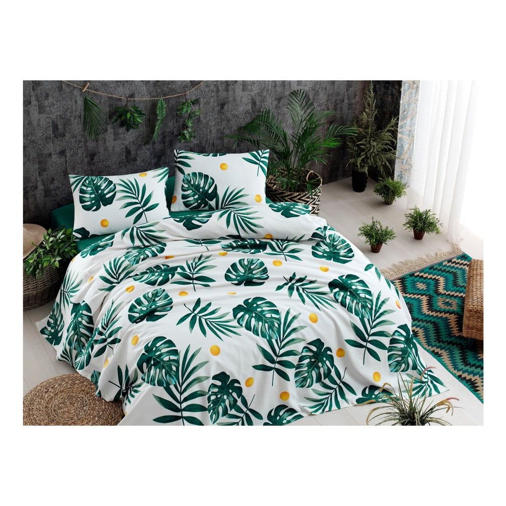Bavlnená prikrývka cez posteľ Russno Jungle, 200 × 235 cm - Bonami.sk