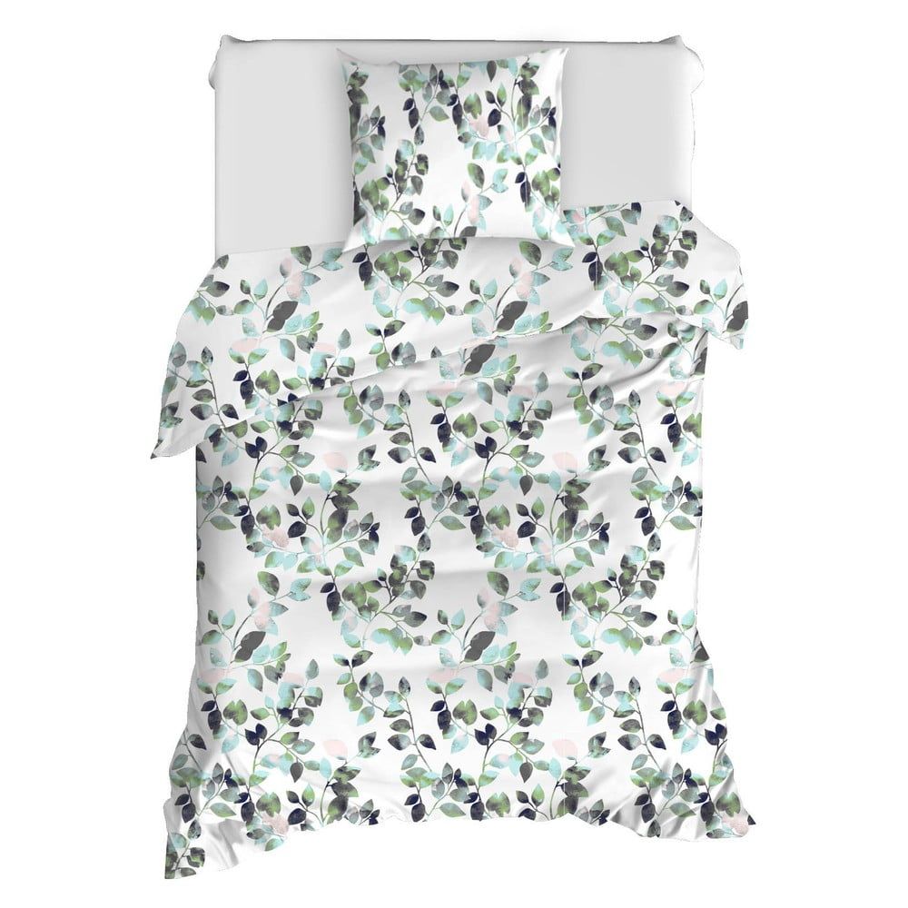 Obliečky na jednolôžko z ranforce bavlny Mijolnir Sabine Green, 140 × 200 cm - Bonami.sk