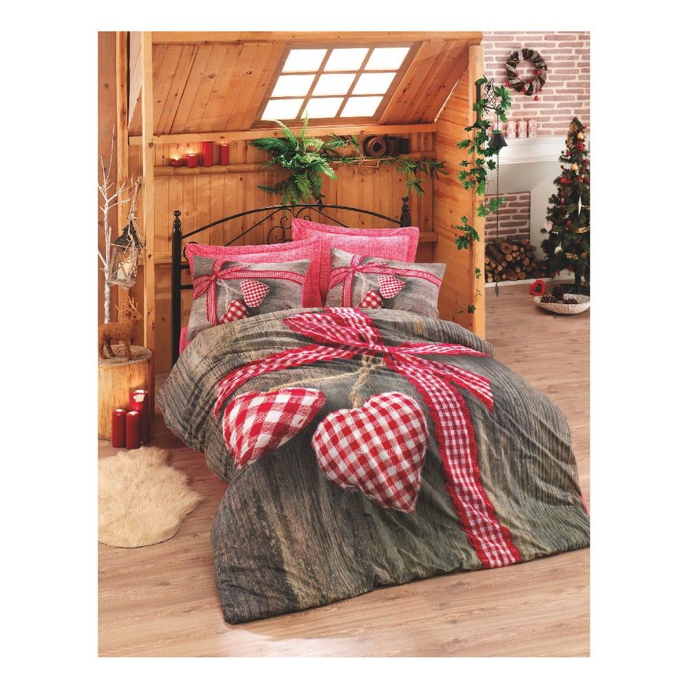 Set bavlnenej posteľnej obliečky Hearts, 200 × 220 cm - Bonami.sk