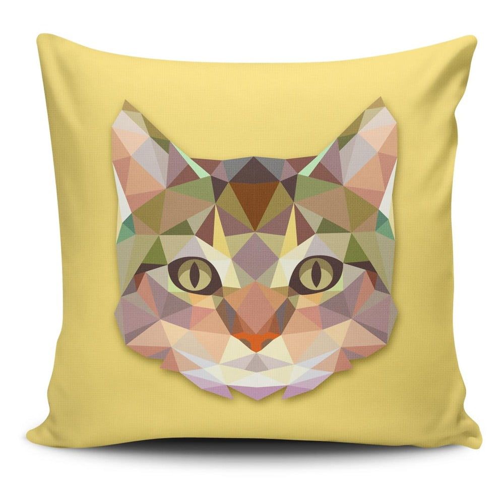 Obliečka na vankúš s prímesou bavlny Cushion Love Cat, 45 × 45 cm - Bonami.sk
