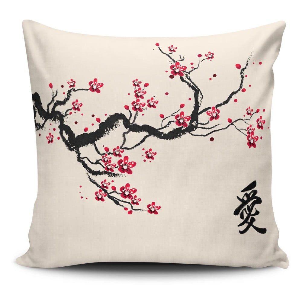 Obliečka na vankúš s prímesou bavlny Cushion Love Branch, 45 × 45 cm - Bonami.sk
