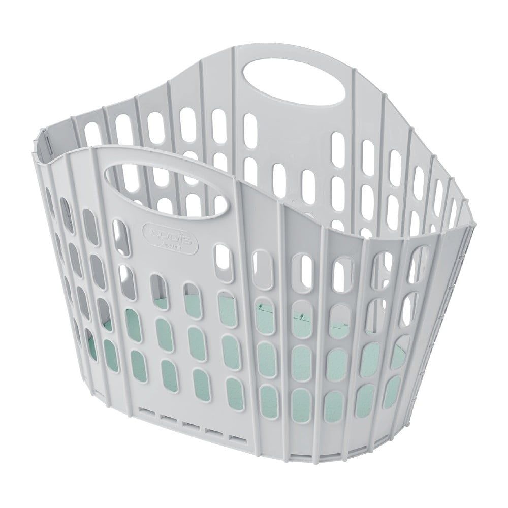 Sivo-zelený skladací kôš na bielizeň Addis Flat Folding Laundry Basket - Bonami.sk