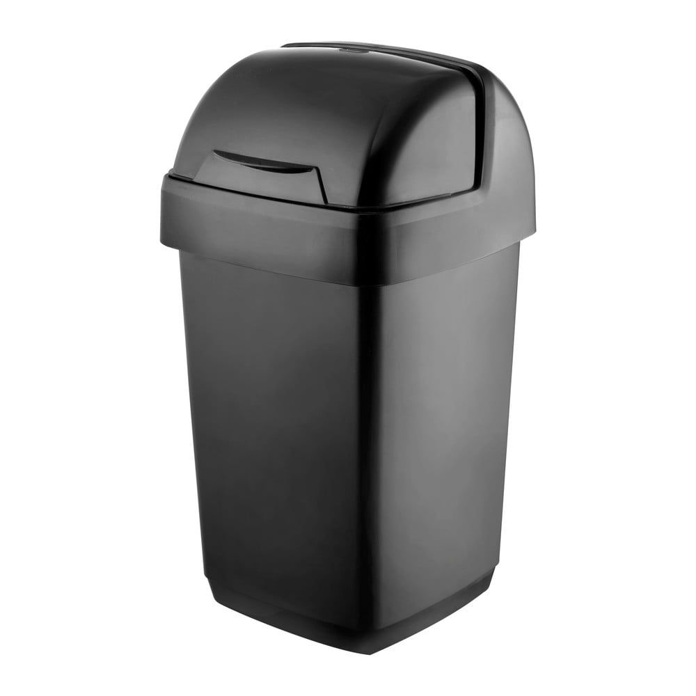 Čierny odpadkový kôš Addis Roll Top, 22,5 x 23 x 42,5 cm - Bonami.sk
