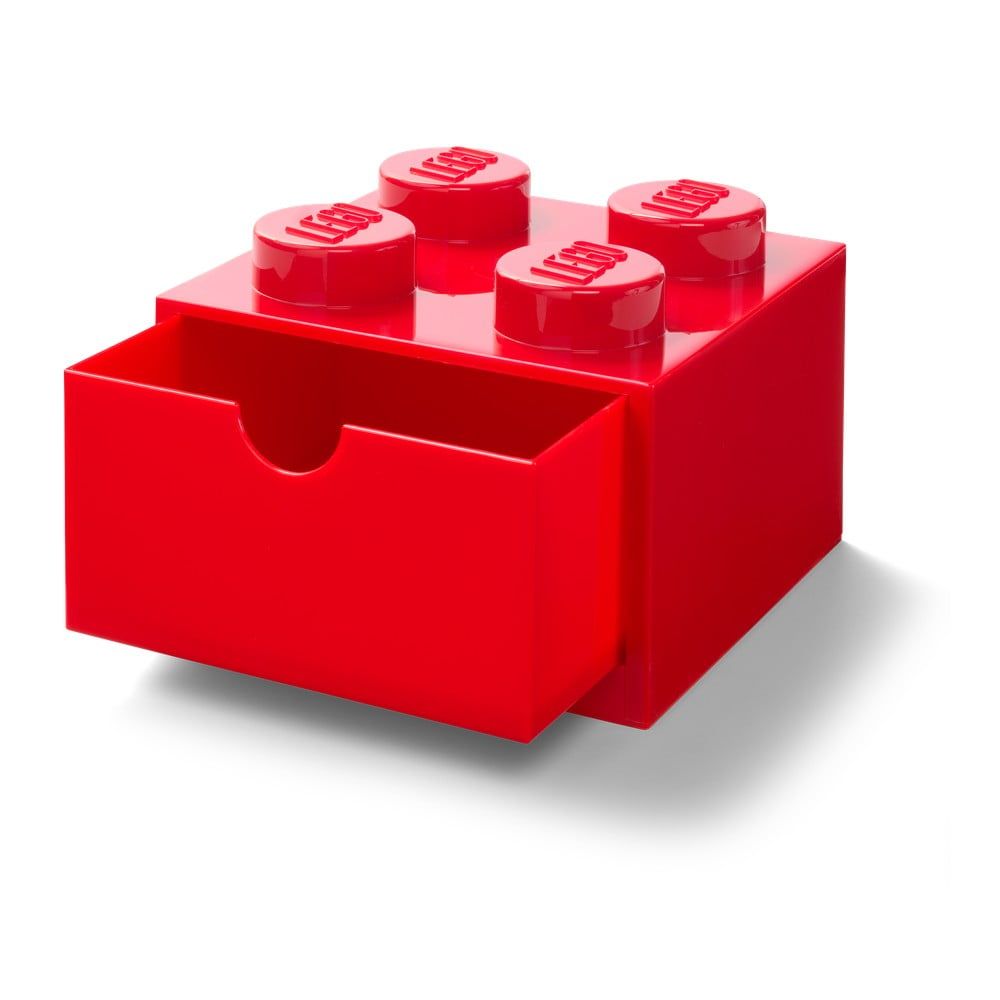 Červený stolový box so zásuvkou LEGO®, 15 x 16 cm - Bonami.sk