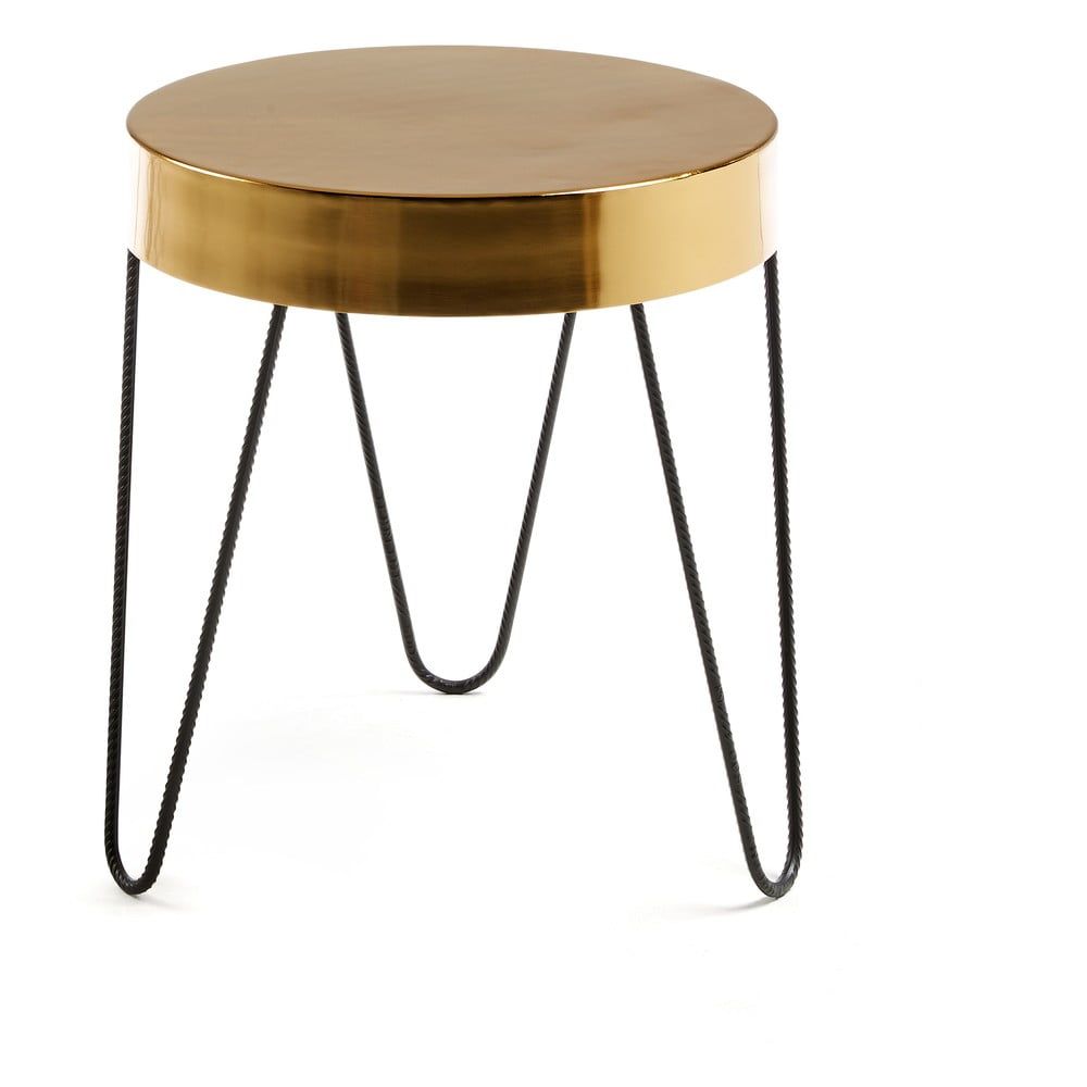 Odkladací stolík v zlatej farbe La Forma Juvenil, výška 45 cm - Bonami.sk