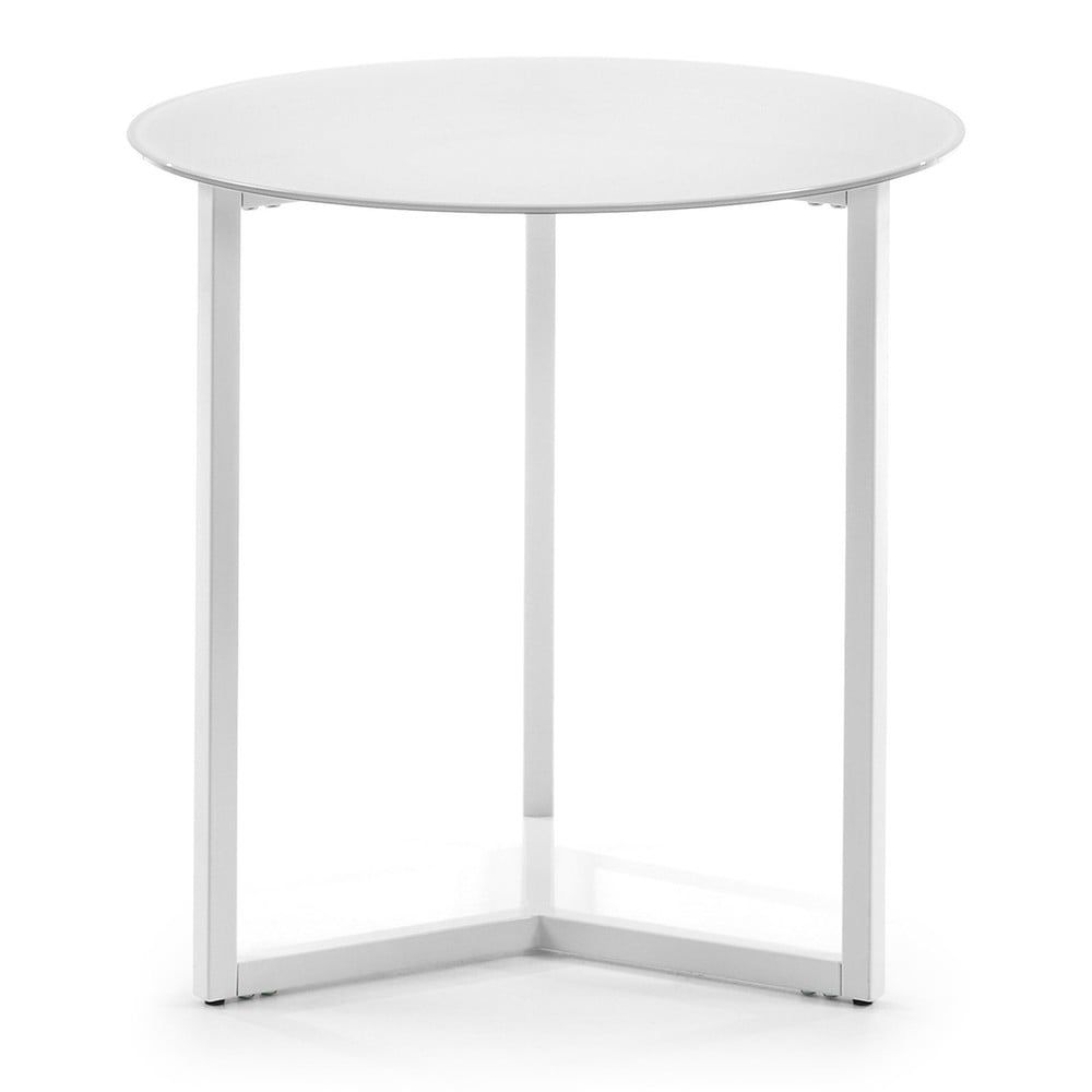 Biely odkladací stolík La Forma Marae, ⌀ 50 cm - Bonami.sk