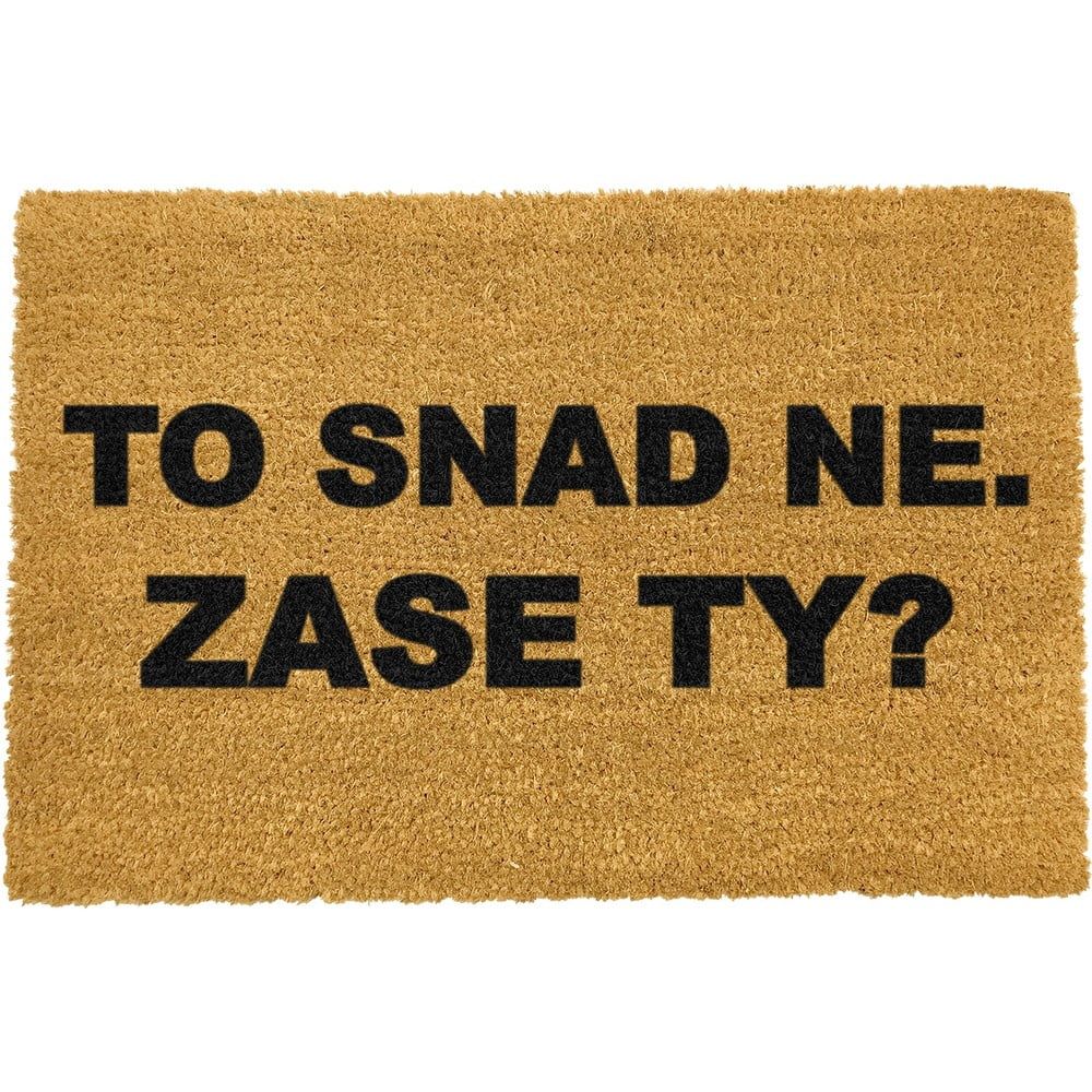 Rohožka z prírodného kokosového vlákna Artsy Doormats Zase ty?, 40 x 60 cm - Bonami.sk