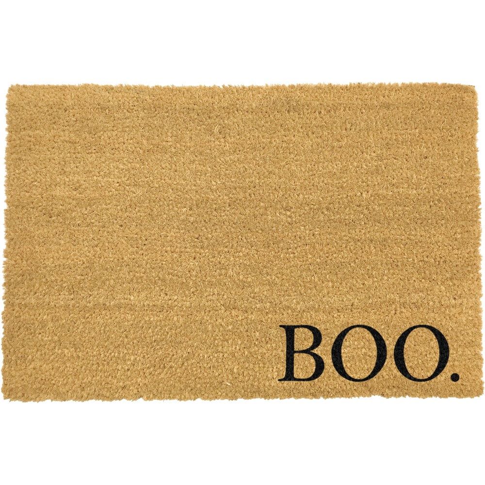 Čierna rohožka z prírodného kokosového vlákna Artsy Doormats Boo, 40 x 60 cm - Bonami.sk