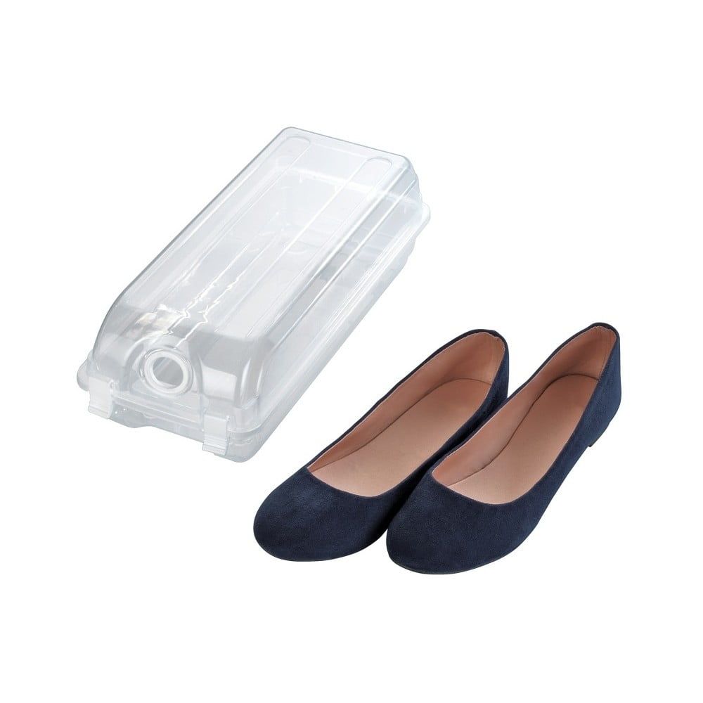 Transparentný úložný box na topánky Wenko Smart, šírka 14 cm - Bonami.sk