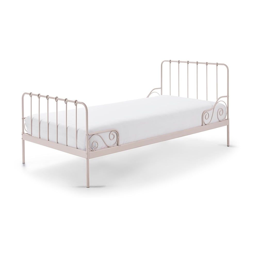 Ružová kovová detská posteľ Vipack Alice, 90 × 200 cm - Bonami.sk