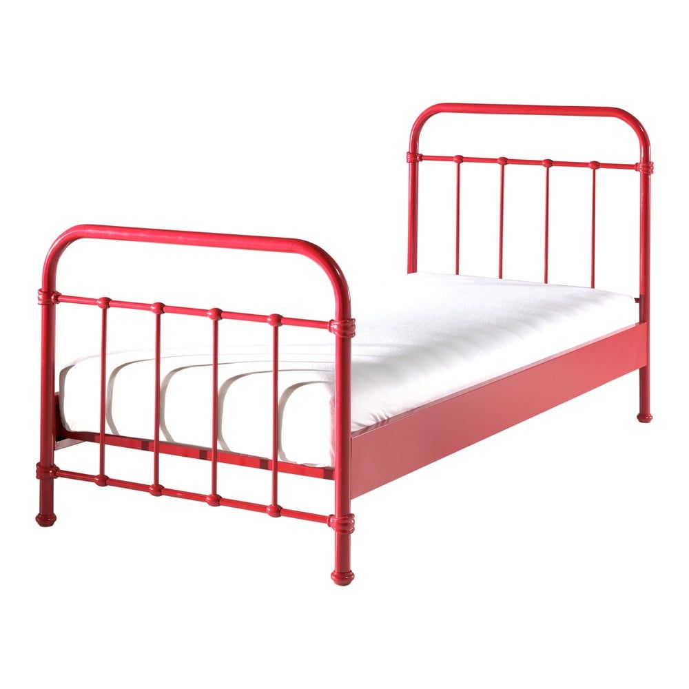 Červená kovová detská posteľ Vipack New York, 90 × 200 cm - Bonami.sk