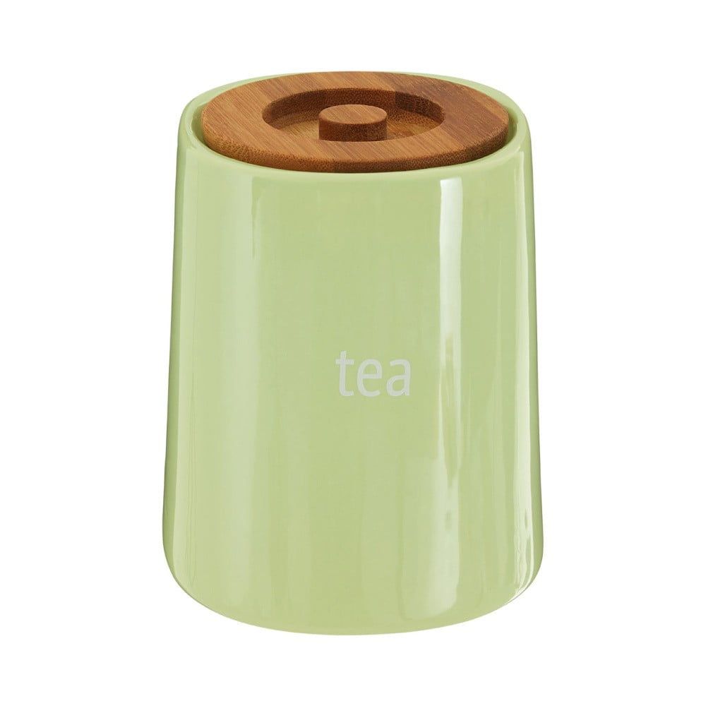 Zelená dóza na čaj s bambusovým vrchnákom Premier Housewares Fletcher, 800 ml - Bonami.sk
