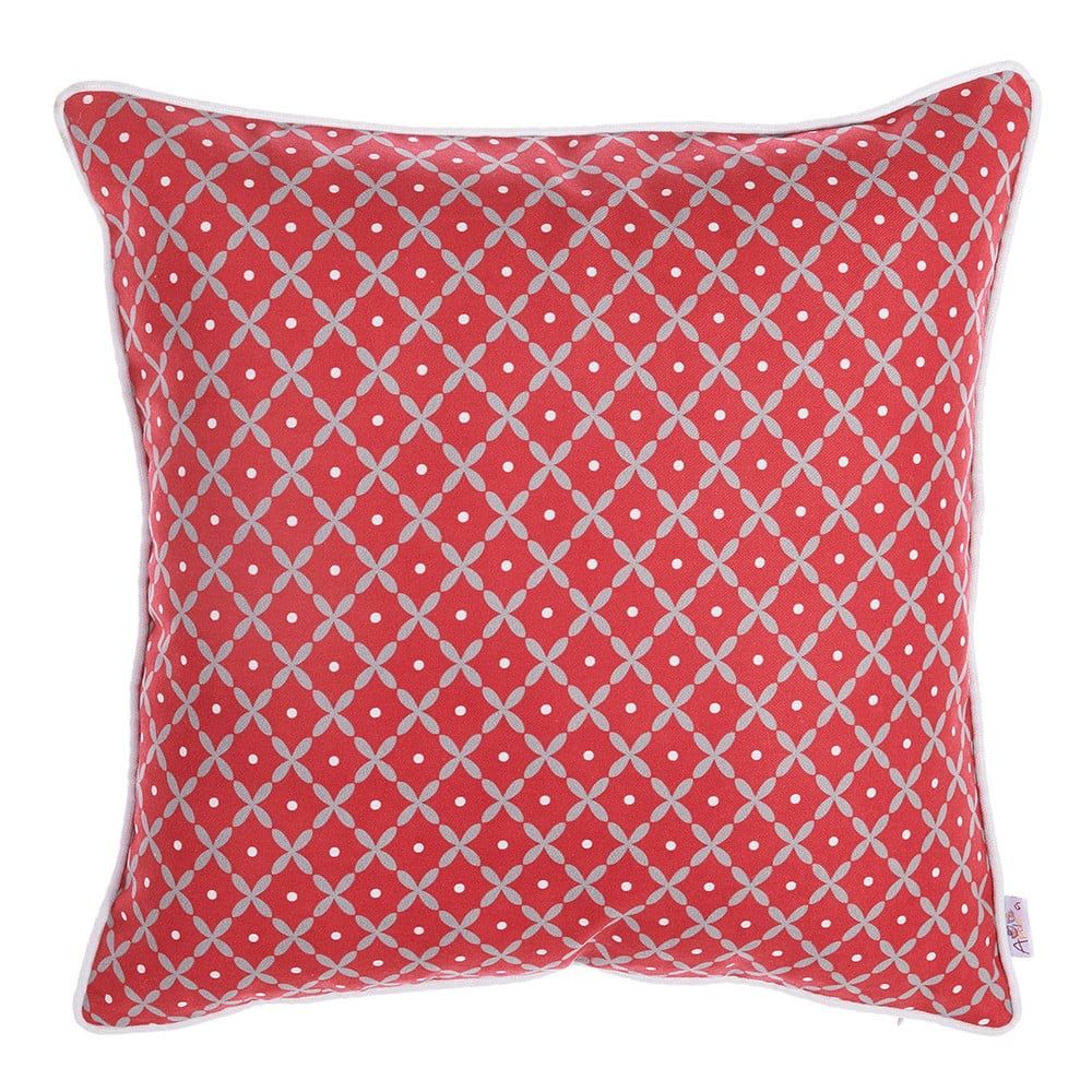 Červená obliečka na vankúš Mike & Co. NEW YORK Rustic Pattern, 43 × 43 cm - Bonami.sk