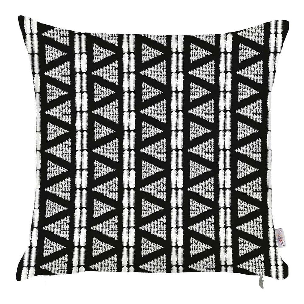 Čierno-biela obliečka na vankúš Mike & Co. NEW YORK Geometric Tribal, 43 × 43 cm - Bonami.sk