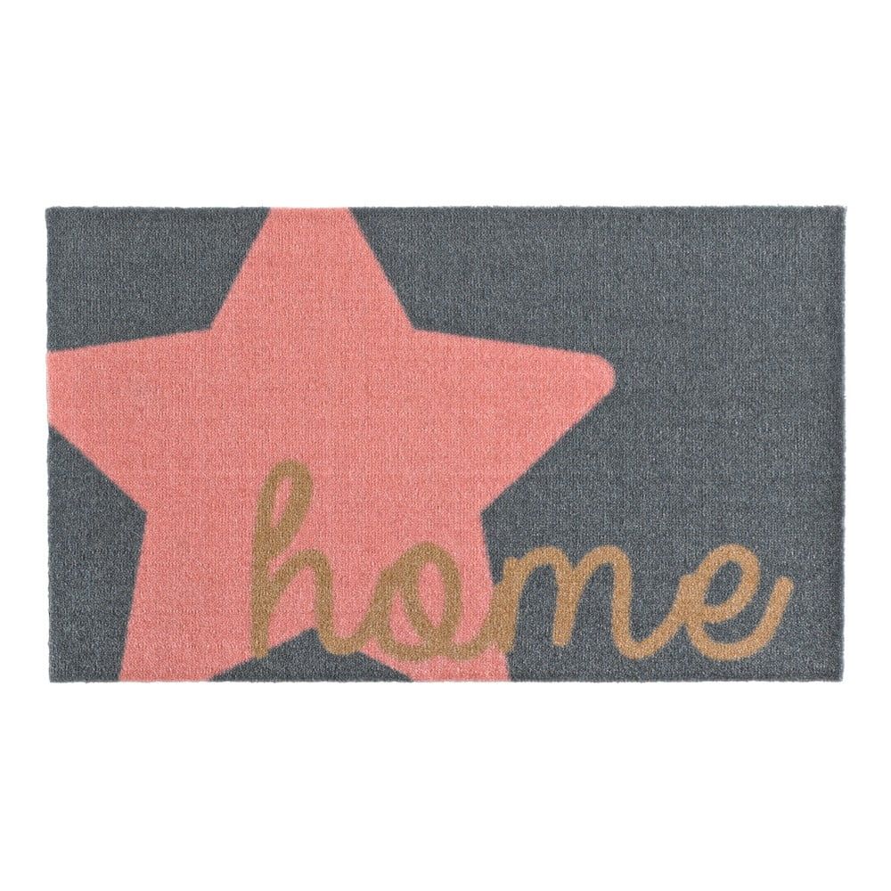 Sivo-ružová rohožka Zala Living Design Star Home Grey Pink, 50 × 70 cm - Bonami.sk