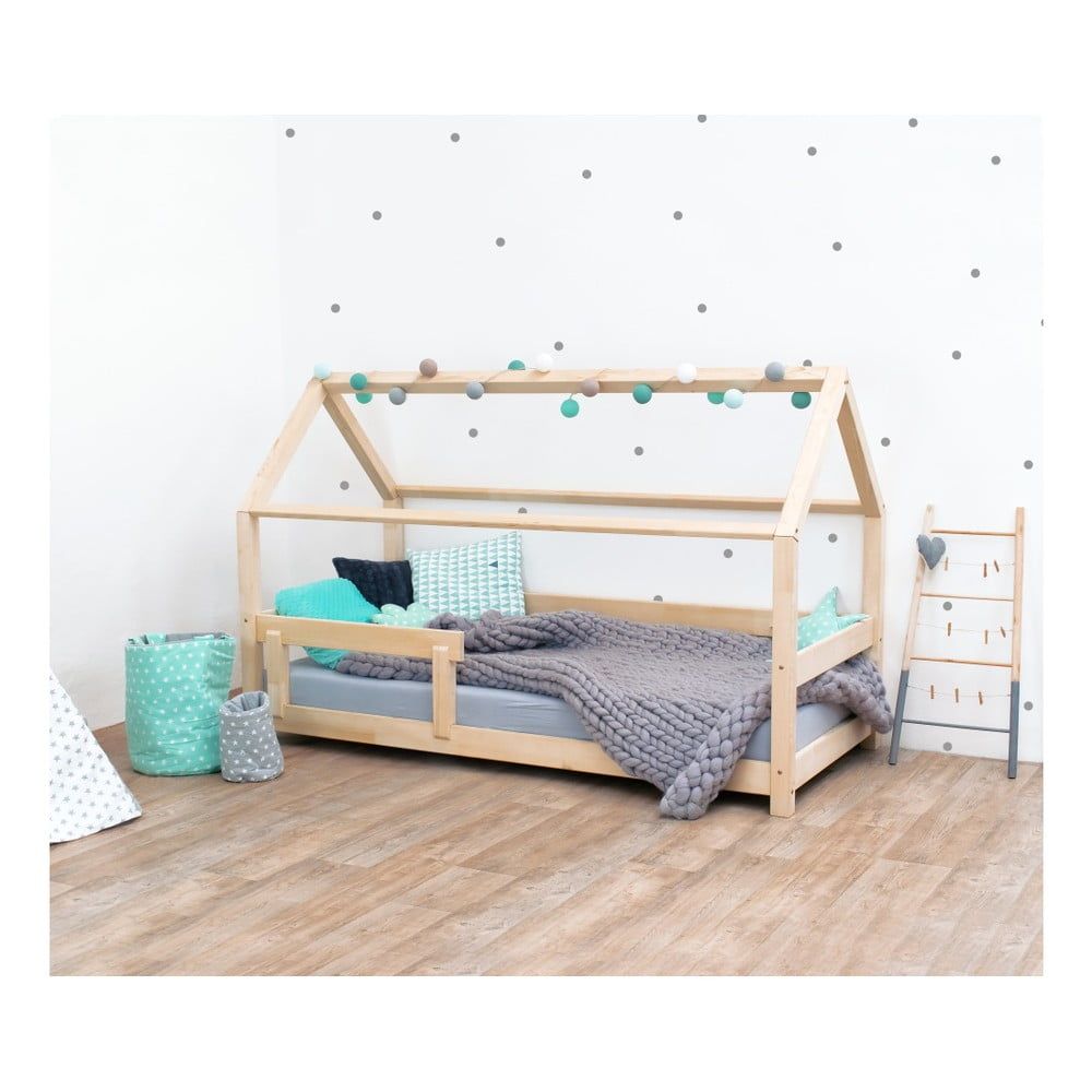 Prírodná detská posteľ s bočnicami zo smrekového dreva Benlemi Tery, 120 × 200 cm - Bonami.sk