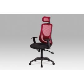 Kancelárska stolička KA-A186 látka / plast Autronic Červená