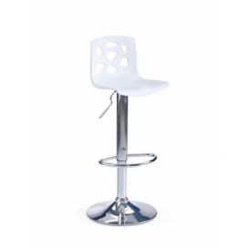 Barová stolička H-48 plast / kov Halmar Biela