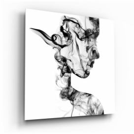 Sklenený obraz Insigne Smoke Silhouettes, 40 x 40 cm