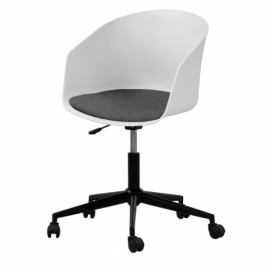 Biela kancelárska stolička na kolieskach Interstil MOON